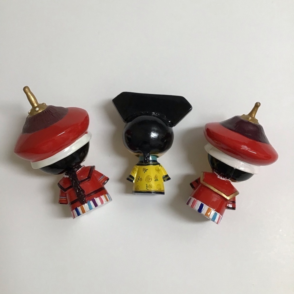 Bobble Head Dolls SET OF 3 Beijing China Palace Museum Gifts Souvenir Resin - Picture 3 of 10